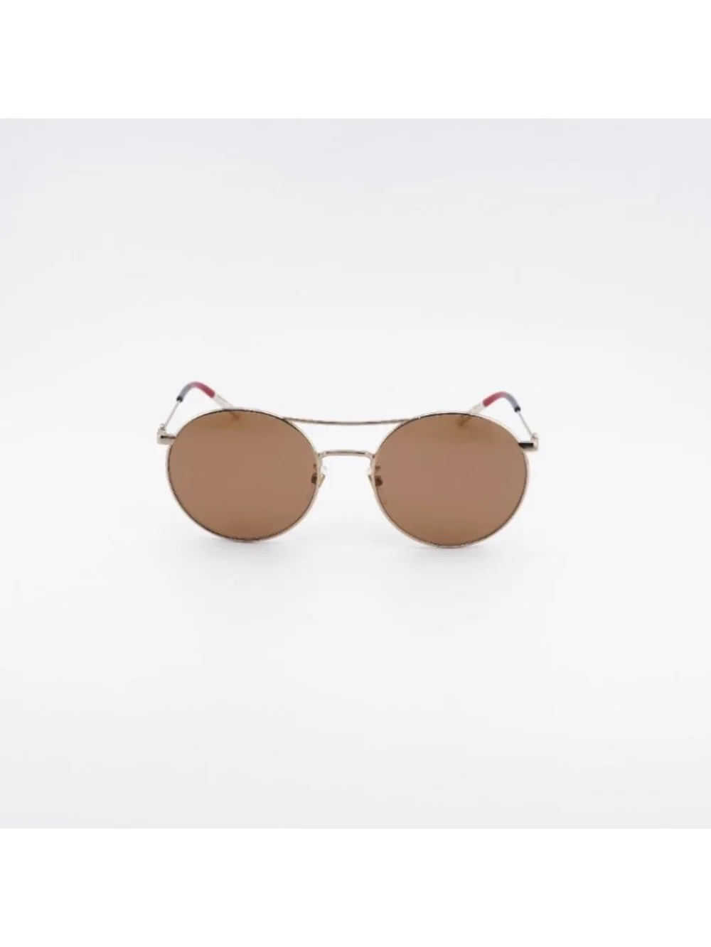 Gucci GG0680S 003 Sunglasses Gold Round Frame, Brown Lenses